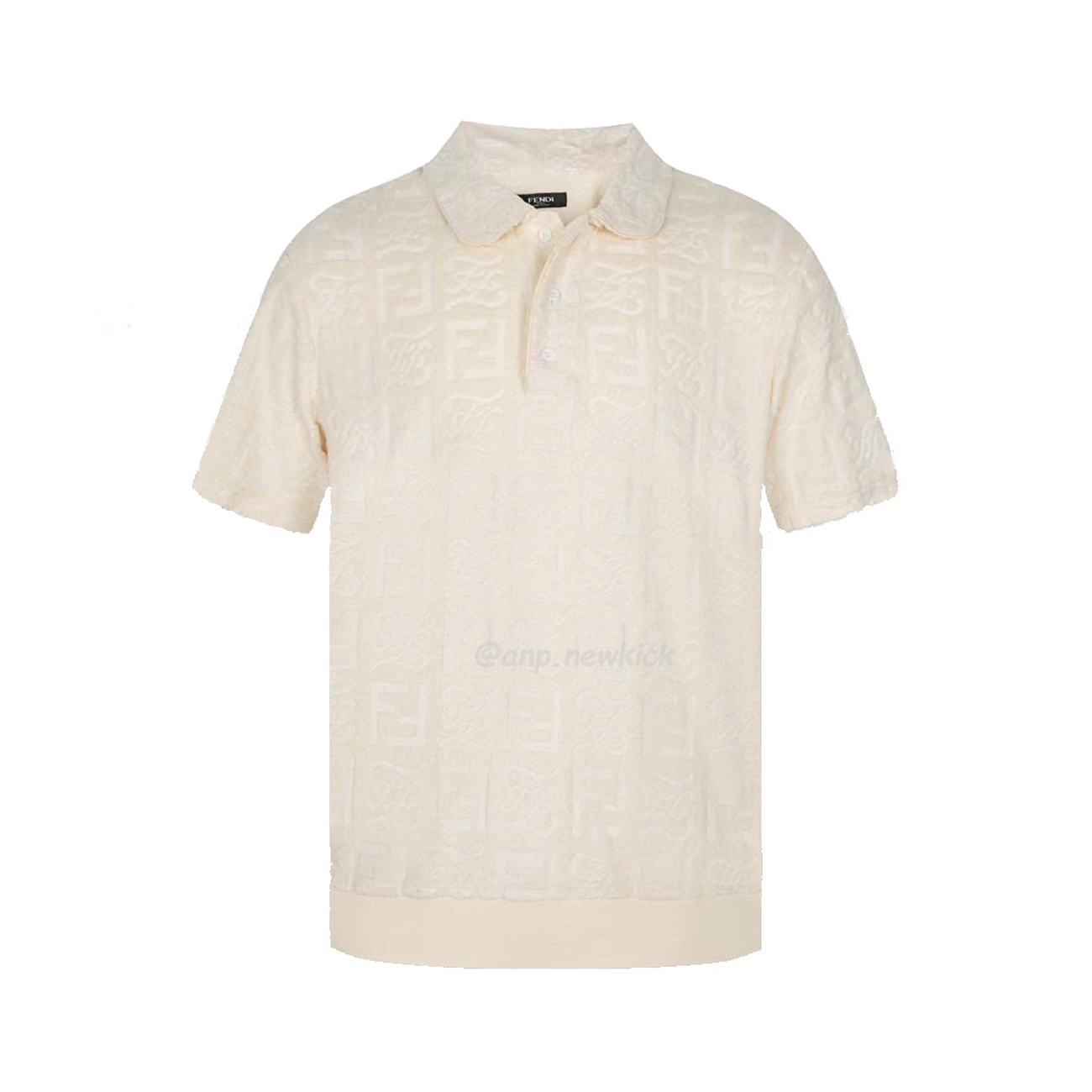 Fendi Reverse Collar Polo Shirt White Black Fw22 (9) - www.newkick.vip